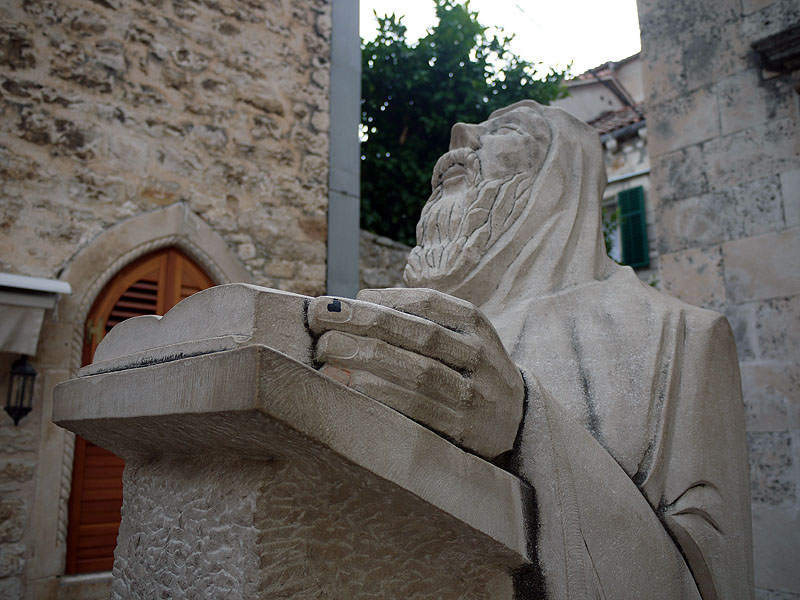 Hanibal Lucic Sculpture. Hvar, Croatia