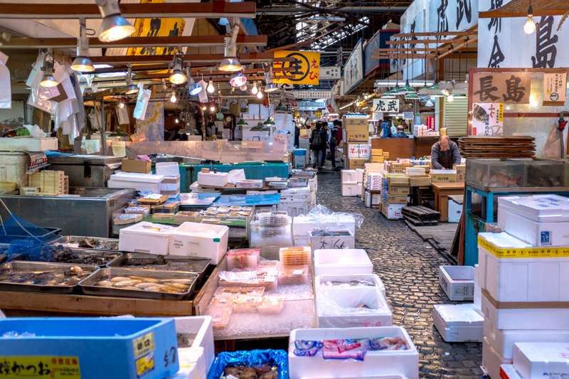 tsukiji fish market tokyo japan
