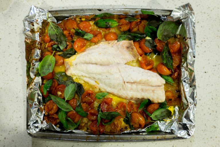 Tomato & Basil Baked Fish: Recipe