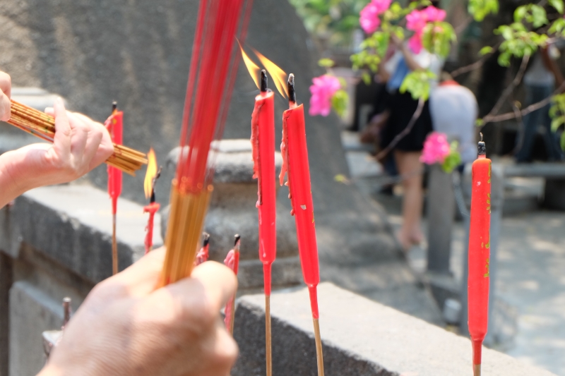 Macau - Local - A-Ma Temple candles+incense