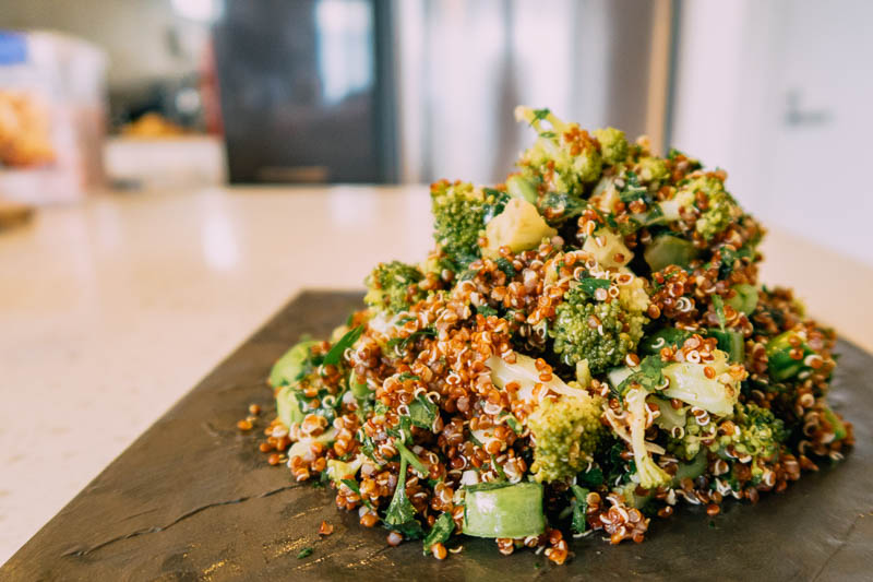 broccoli & red quinoa salad recipe