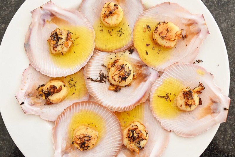 grilled scallops truffle butter recipe south melbourne markets