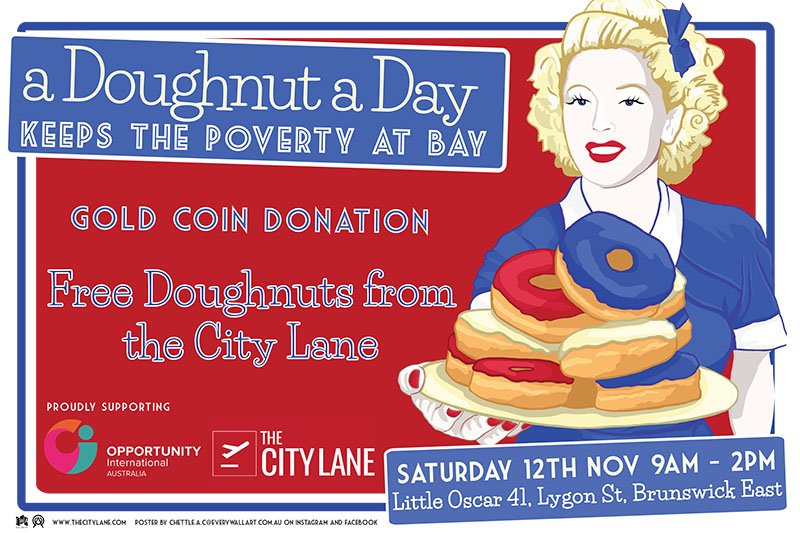 city lane free doughut event
