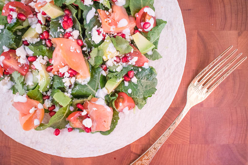 smoked ocean trout vegetable wrap recipe