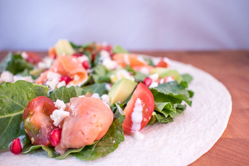 smoked ocean trout vegetable wrap recipe