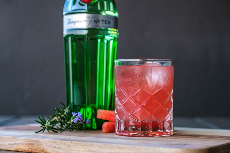 tanqueray no 10 gin watermelon rosemary fizz