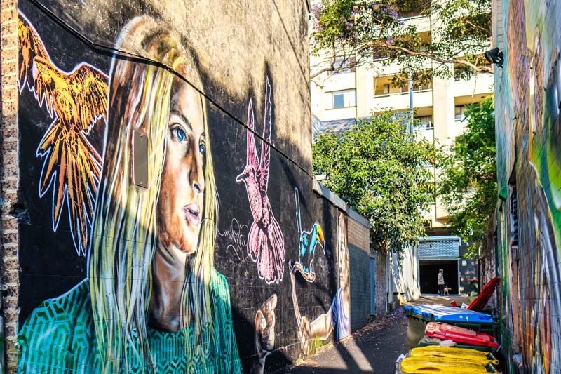 surry hills street art guide sydney