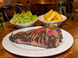 Basque Txoko at Nobody’s Baby, South Yarra steak and sides at Basque Txoko at Nobody's Baby, South Yarra
