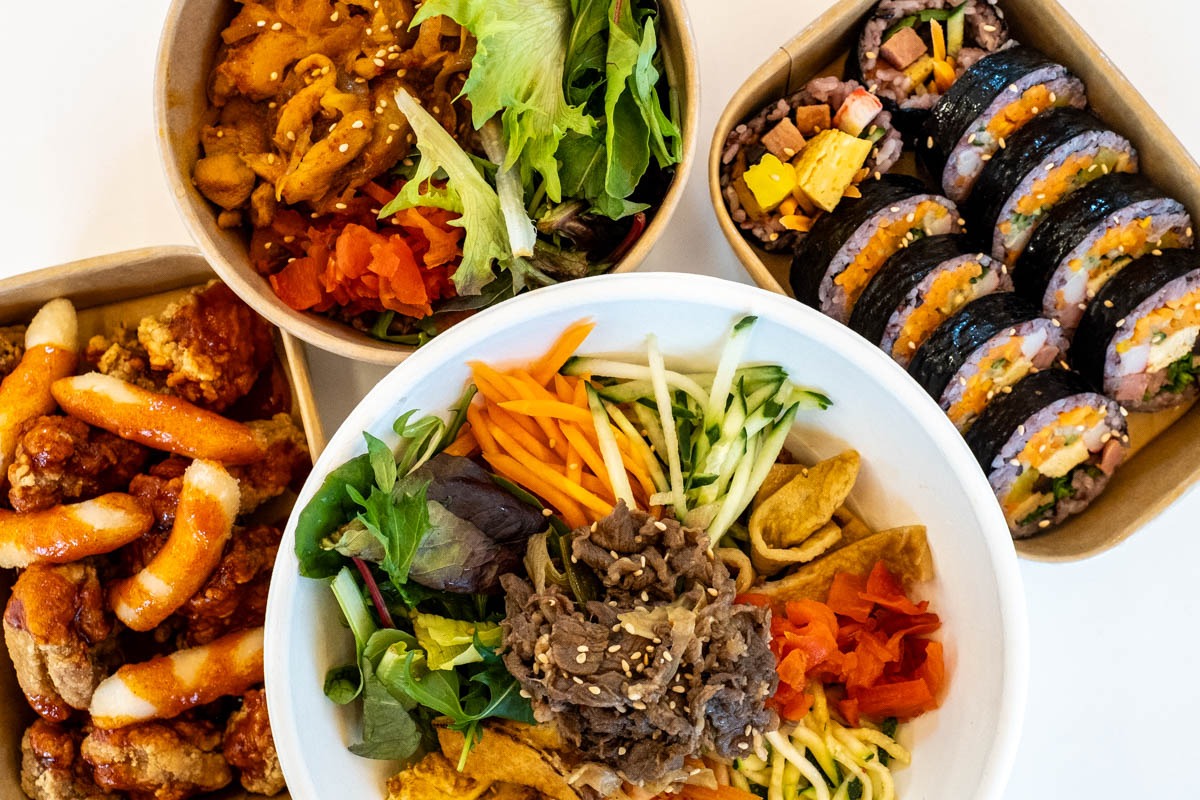 assorted menu items at mr bap kensington