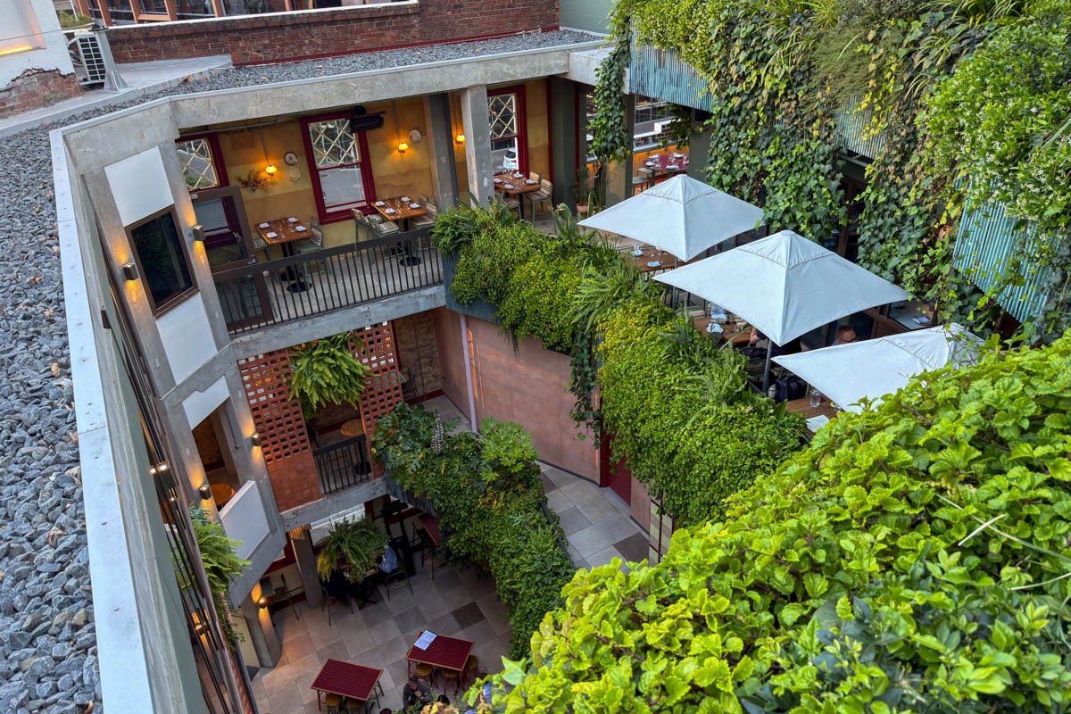 the waterside hotel courtyard